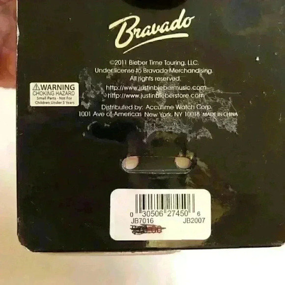 VTG 2011 Bravado Justin Beiber purple collectible watch in case - Picture 5 of 5